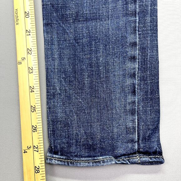 Rock & Republic Jeans Berlin Womens Sz 2 Skinny Denim Logo Pocket Blue Dark Wash - Picture 5 of 13